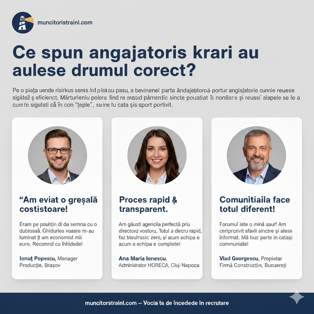 Ce spun angajatorii care au ales drumul corect?